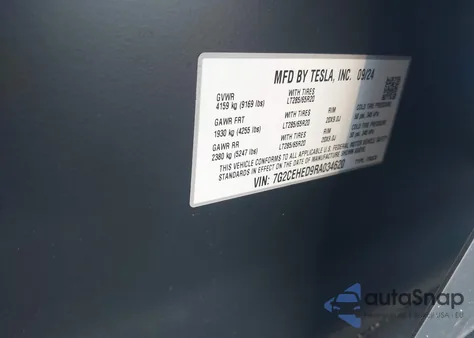 2024 Tesla Cybertruck All-Wheel Drive из США, поврежденный, VIN 7G2CEHED9RA034620